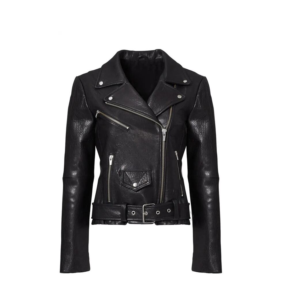 Veda Black Jayne Classic Moto Jacket